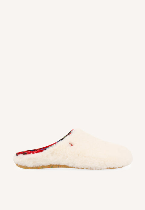 HOT POTATOES BEIGE FUR SLIPPERS BY GALIZEIN