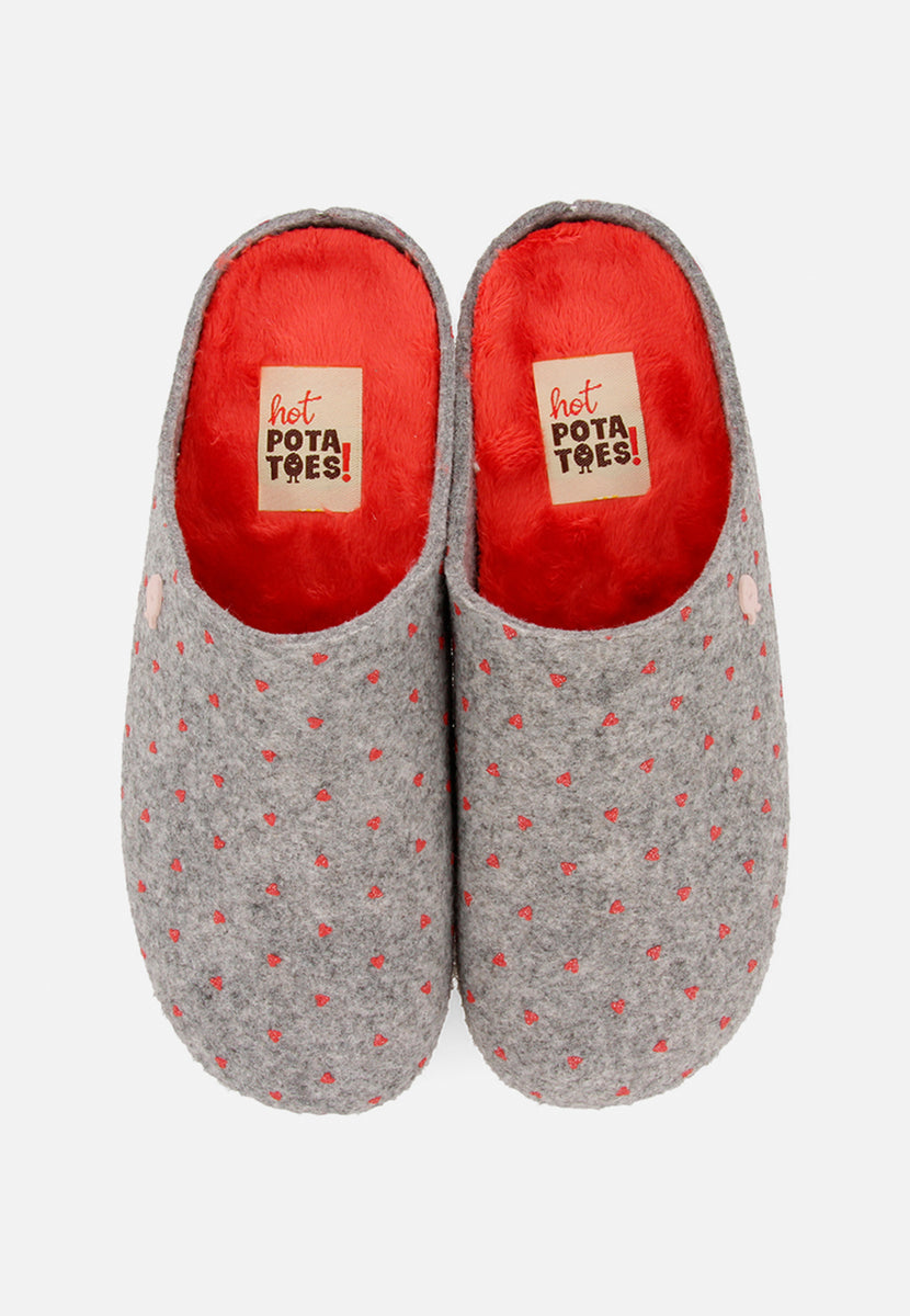 ZAPATILLAS DE CASA CORAZONES HITTISAU