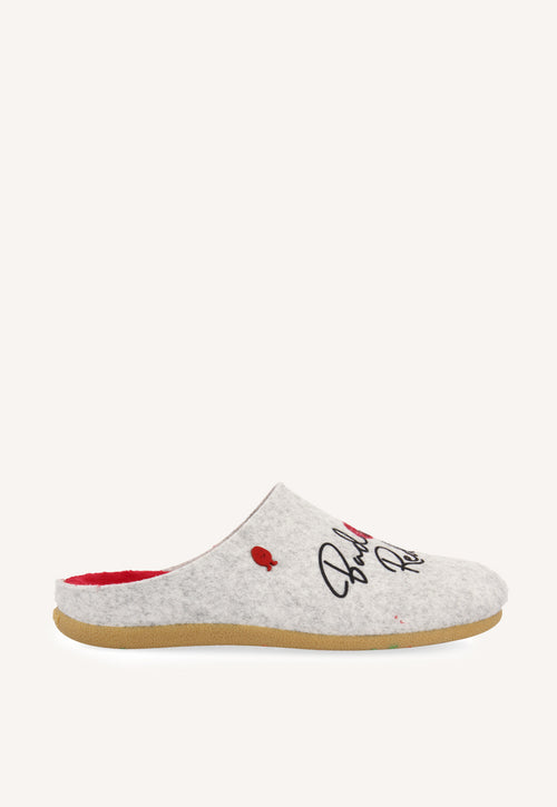 ZAPATILLAS DE CASA DIBUJO Y FRASE KLOCH