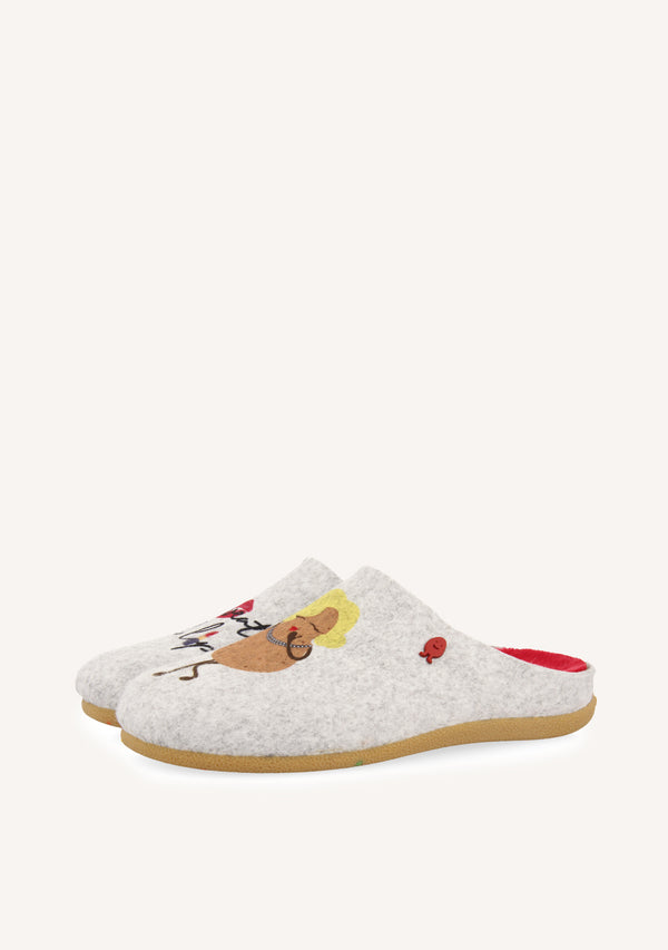 ZAPATILLAS DE CASA DIBUJO Y FRASE KLOCH