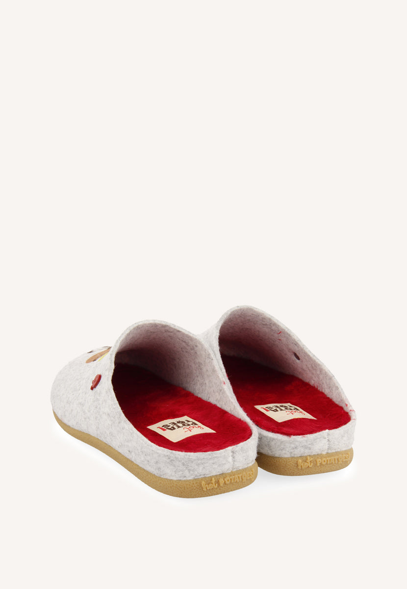 ZAPATILLAS DE CASA DIBUJO Y FRASE KLOCH