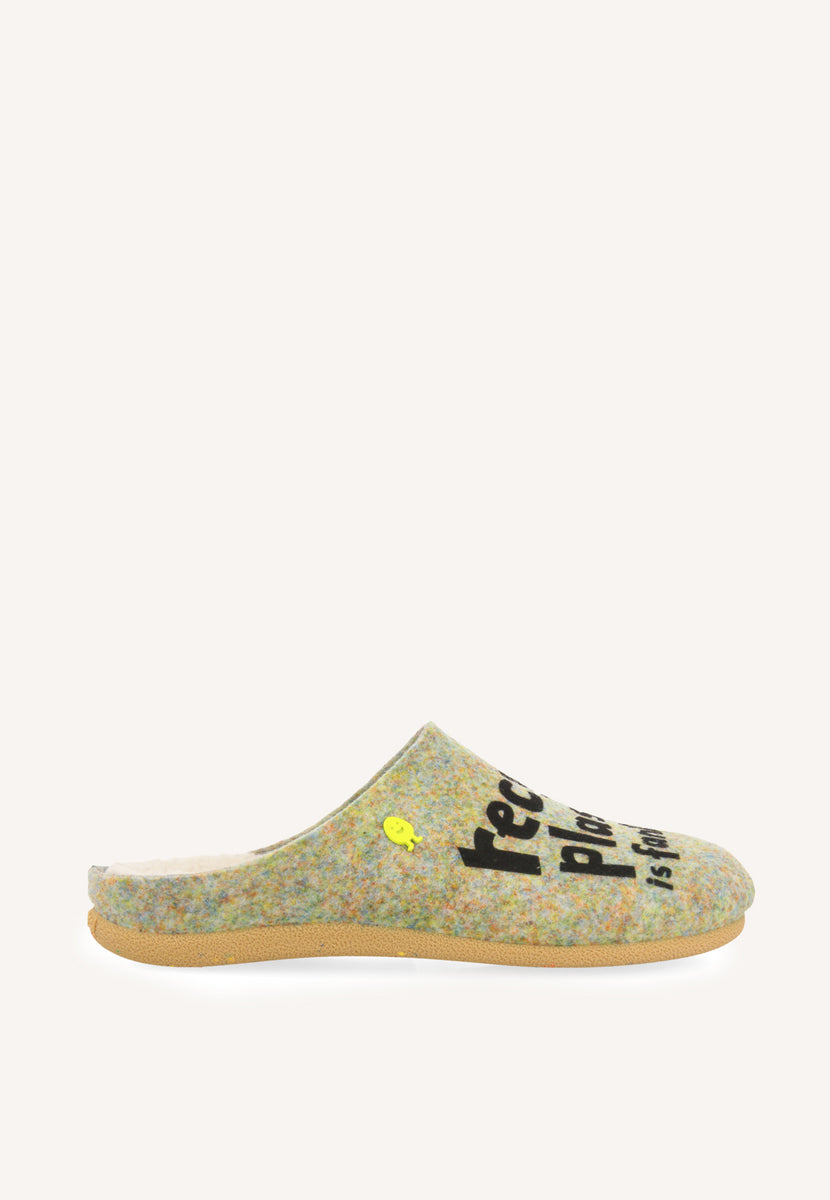 ZAPATILLAS DE CASA DIBUJO Y FRASE LUNGAU