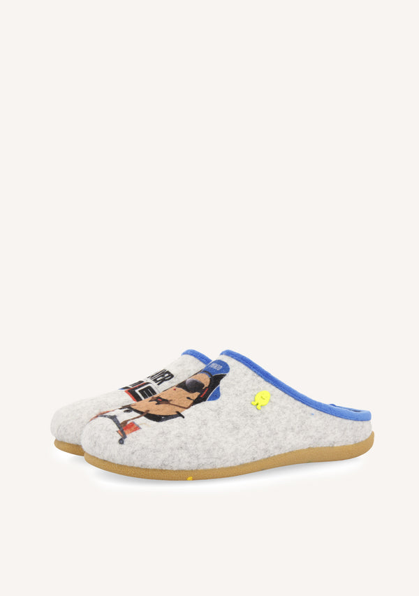 ZAPATILLAS DE CASA DIBUJO Y FRASE GLANEGG
