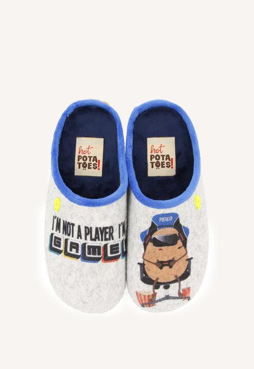 ZAPATILLAS DE CASA DIBUJO Y FRASE GLANEGG