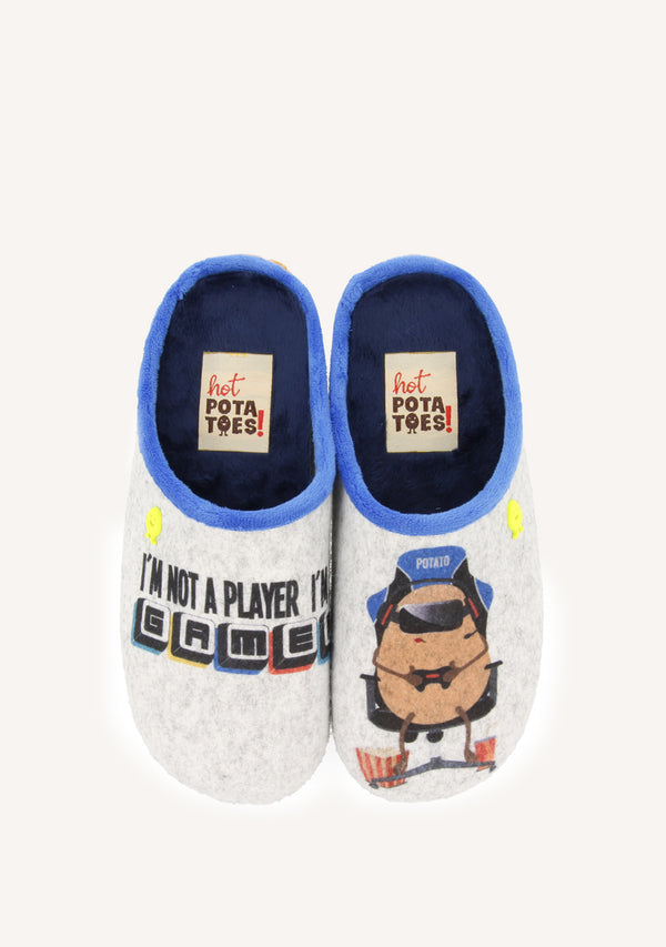 ZAPATILLAS DE CASA DIBUJO Y FRASE GLANEGG