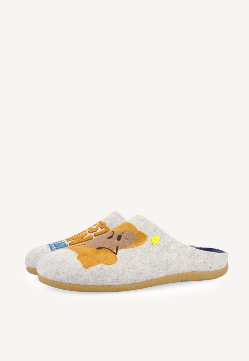 ZAPATILLAS DE CASA DIBUJO Y FRASE GRAMAIS