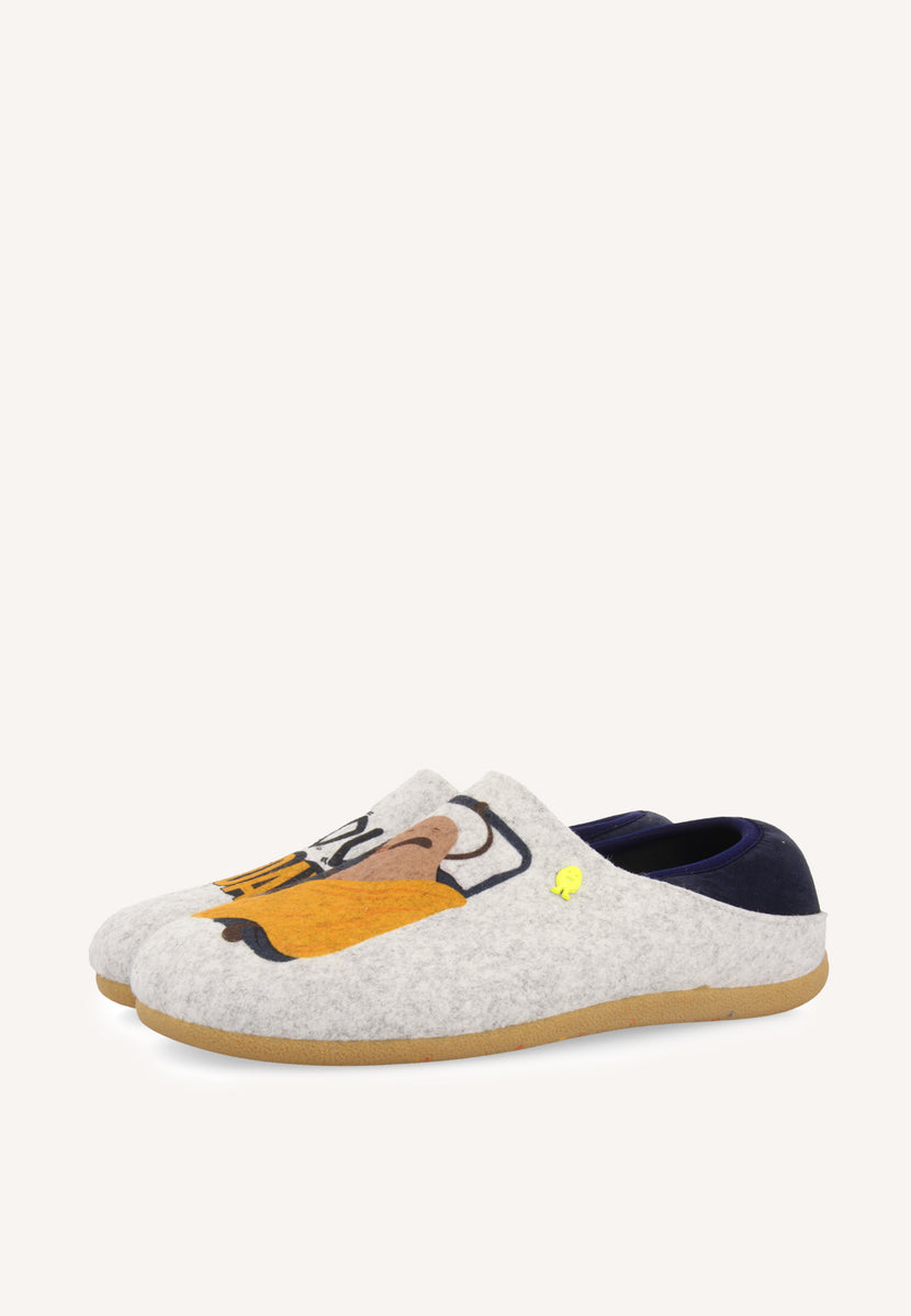 ZAPATILLAS DE CASA DIBUJO Y FRASE KAUNS