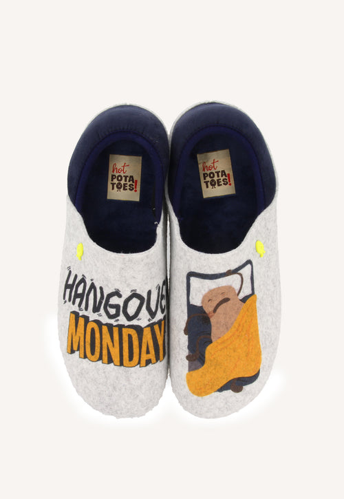 ZAPATILLAS DE CASA DIBUJO Y FRASE KAUNS