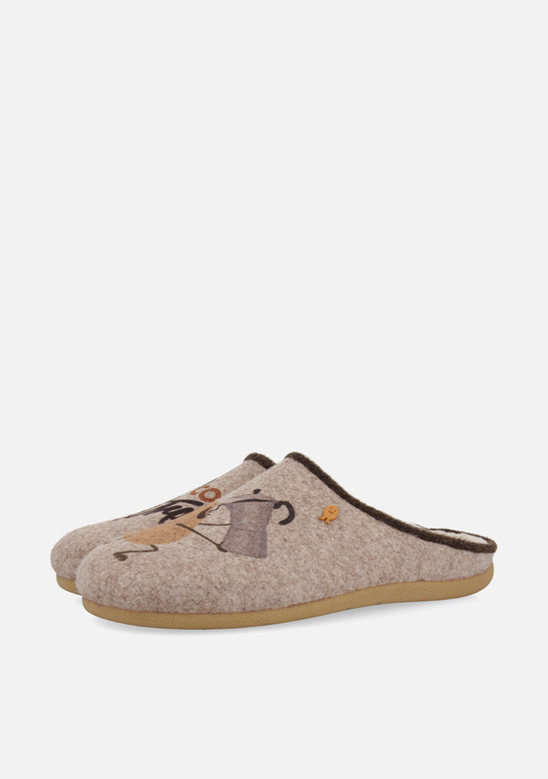 ZAPATILLAS DE CASA DIBUJO Y FRASE JENBACH