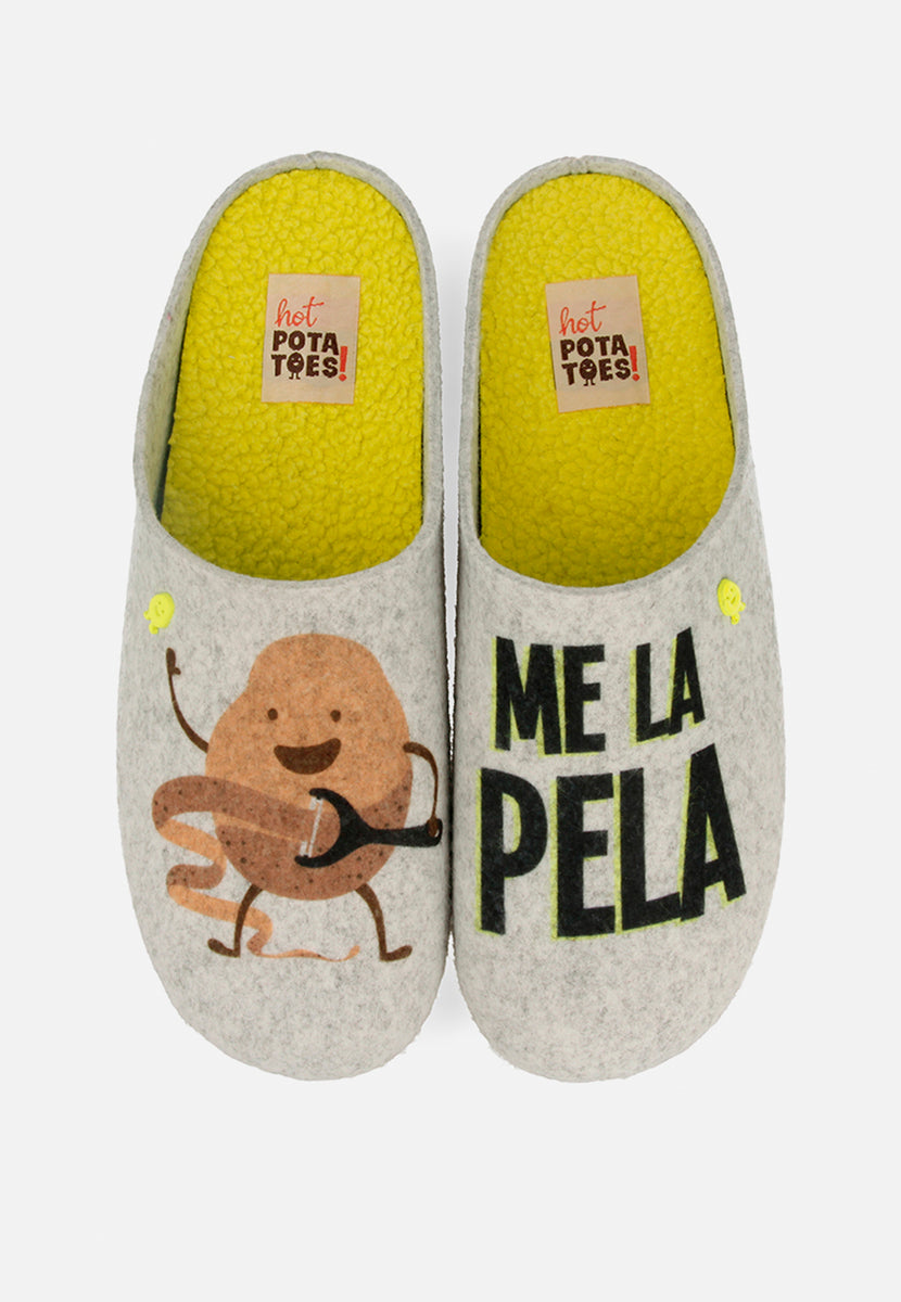 ZAPATILLAS DE CASA DIBUJO Y FRASE VARDE