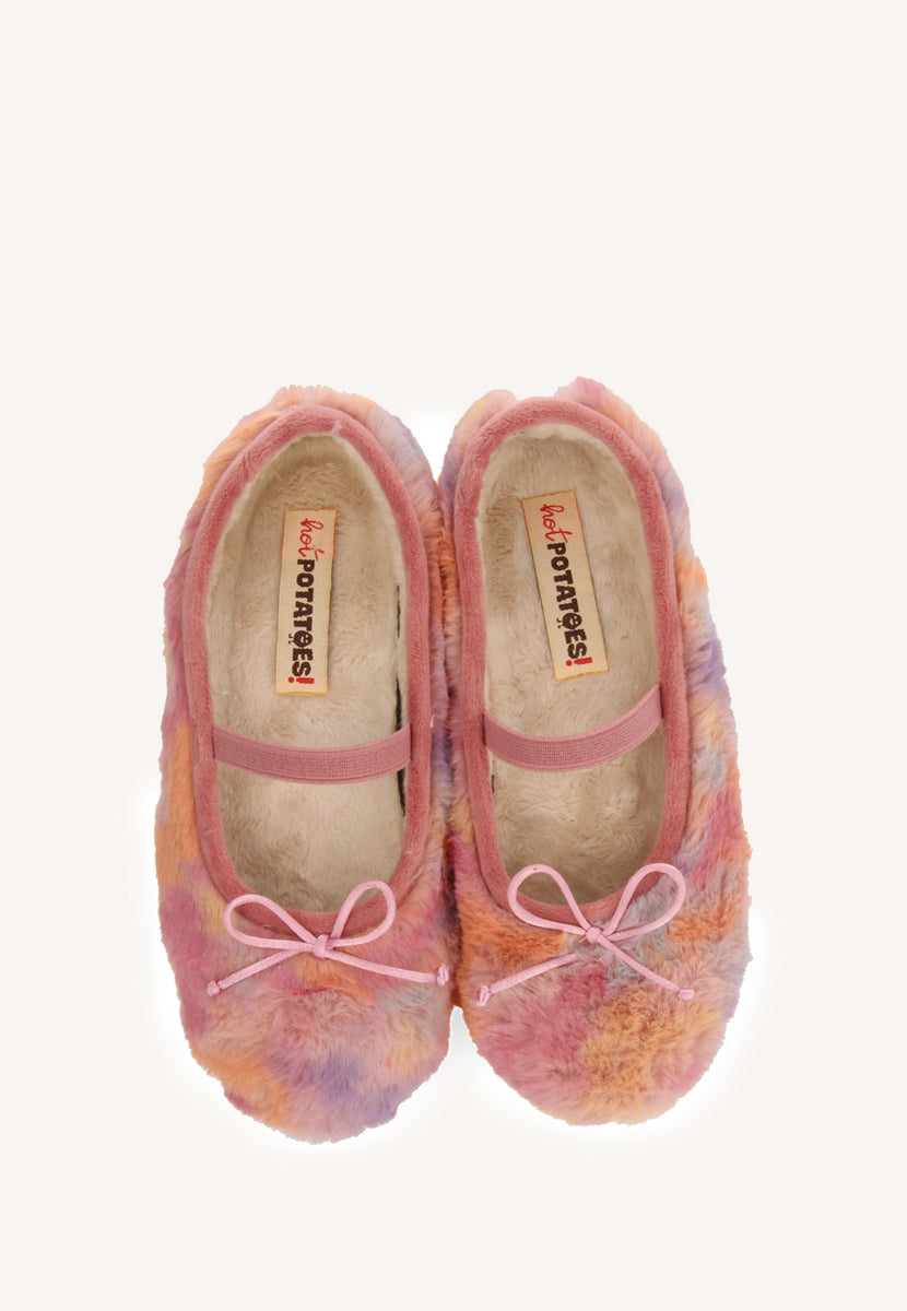 ZAPATILLAS DE CASA ESTILO BAILARINAS CORAZONES RISCA