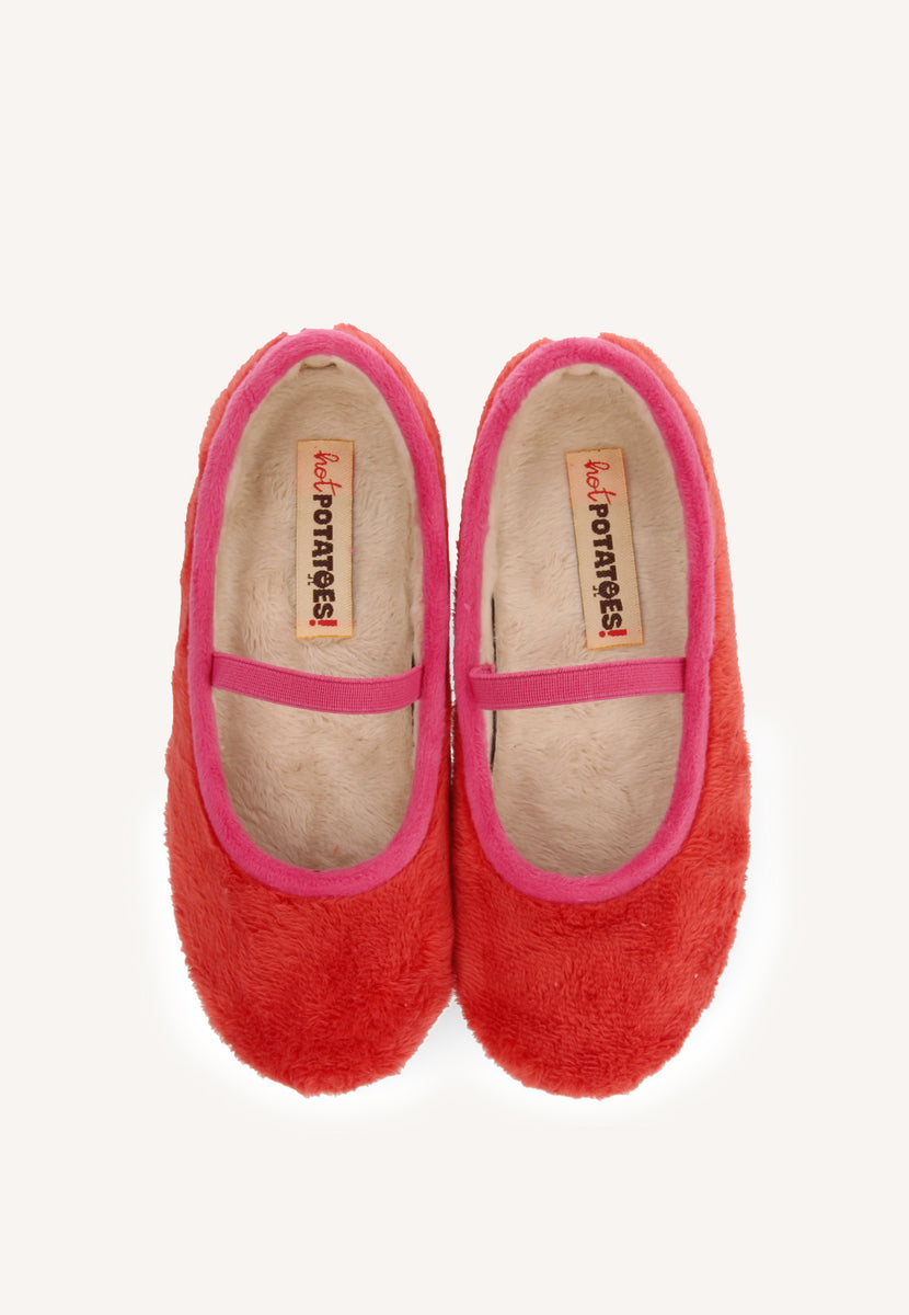 ZAPATILLAS DE CASA ESTILO BAILARINAS CORAZONES RISCA