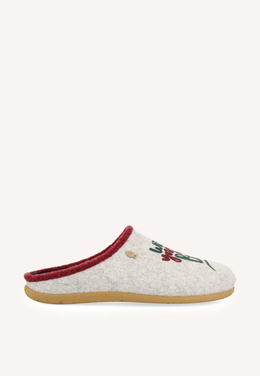 ZAPATILLAS DE CASA DIBUJO Y FRASE KILTEEL