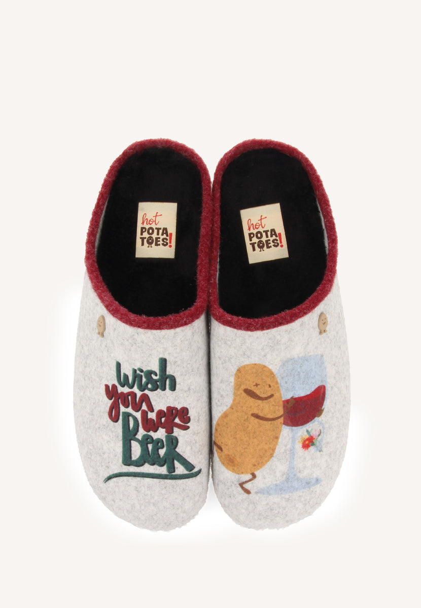 ZAPATILLAS DE CASA DIBUJO Y FRASE KILTEEL