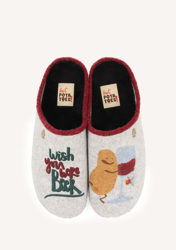ZAPATILLAS DE CASA DIBUJO Y FRASE KILTEEL