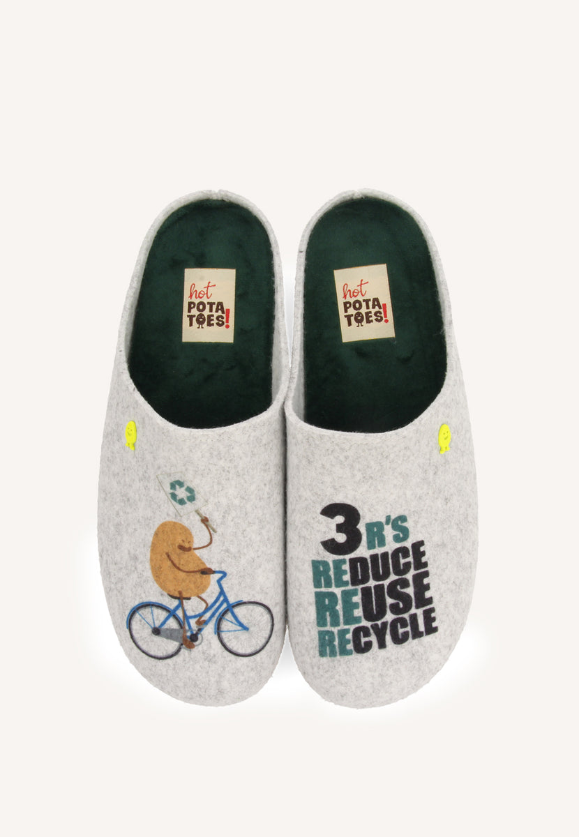 ZAPATILLAS DE CASA DIBUJO Y FRASE CAMOLIN