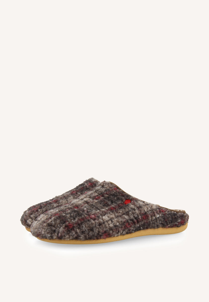 ZAPATILLAS DE CASA DE BORREGUITO CUADROS RAMSAU
