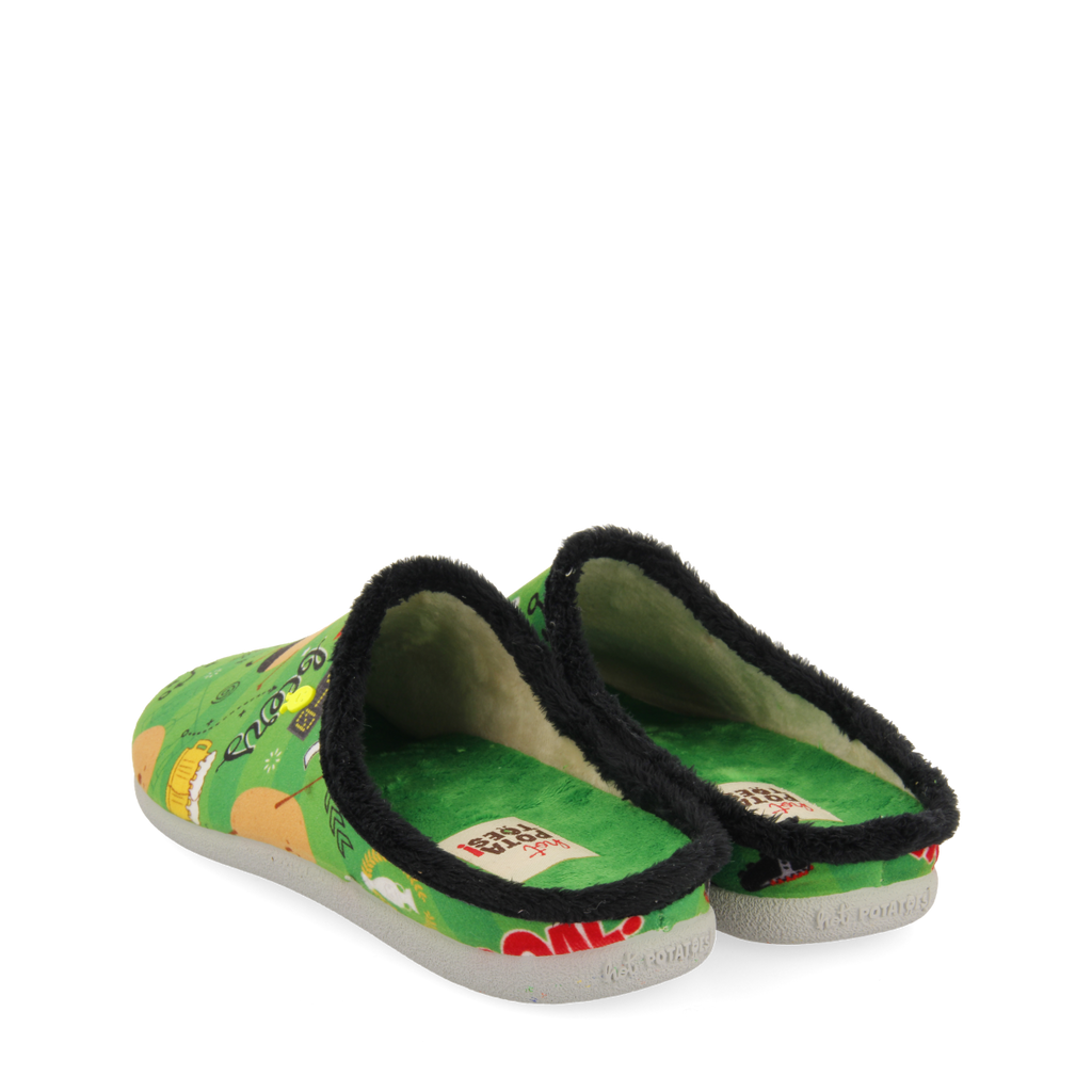 Zapatillas de estar por casa verdes con estampado gartcosh