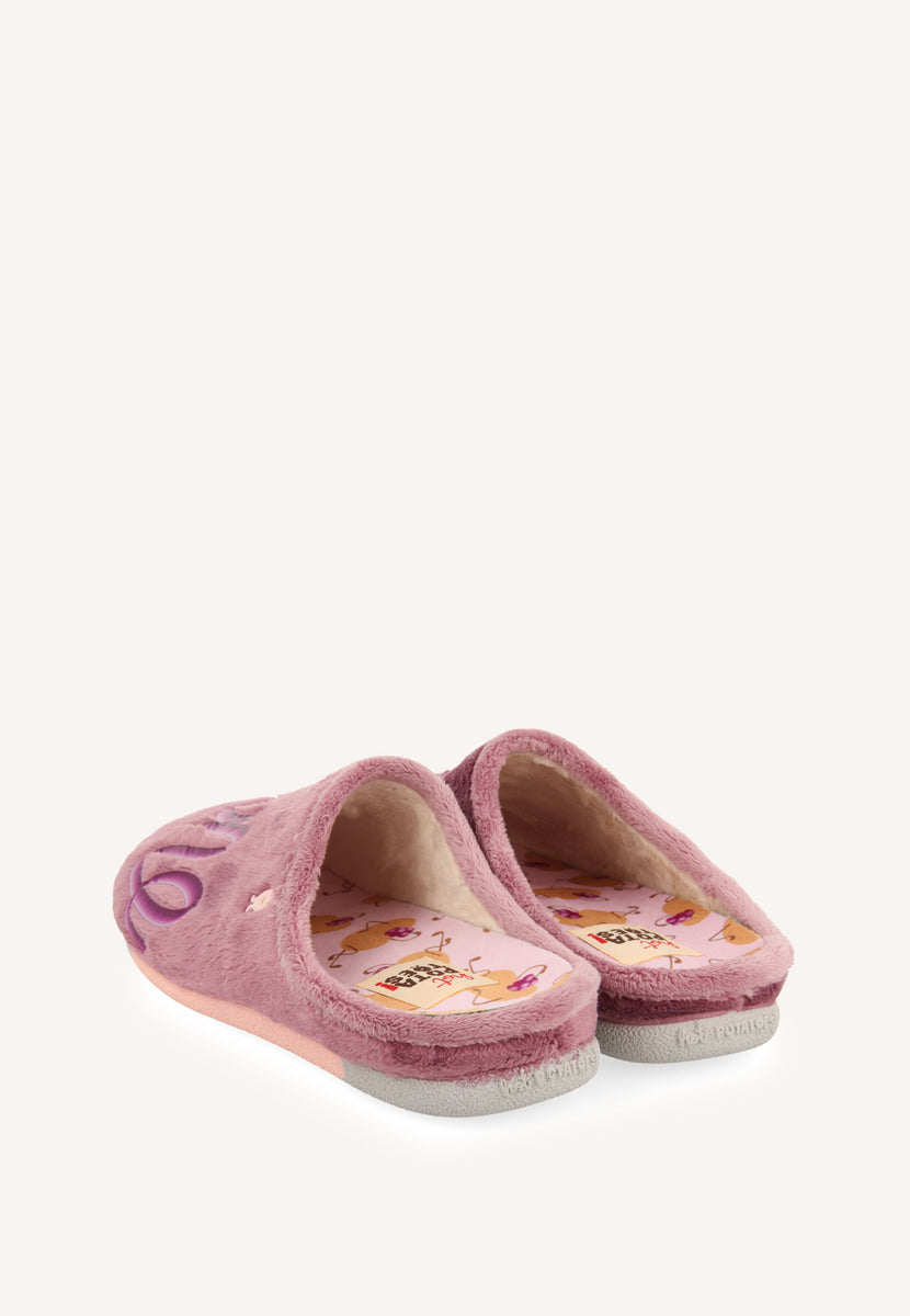 ZAPATILLAS DE CASA PELO FRASE HOSMER