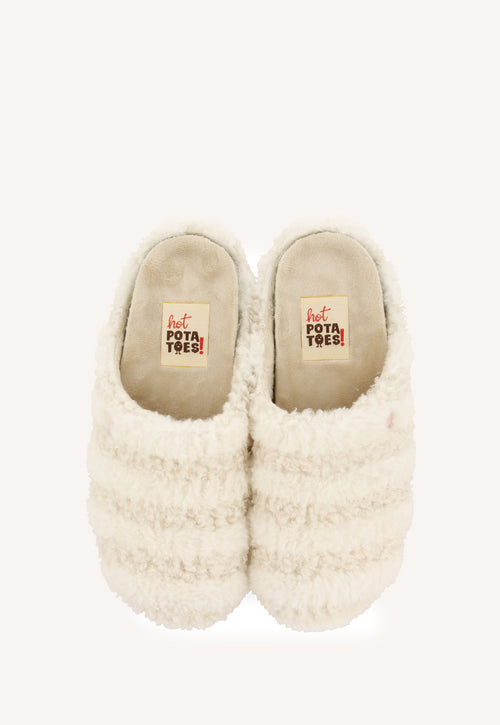 ZAPATILLAS DE CASA RAYAS PELO SKARUP