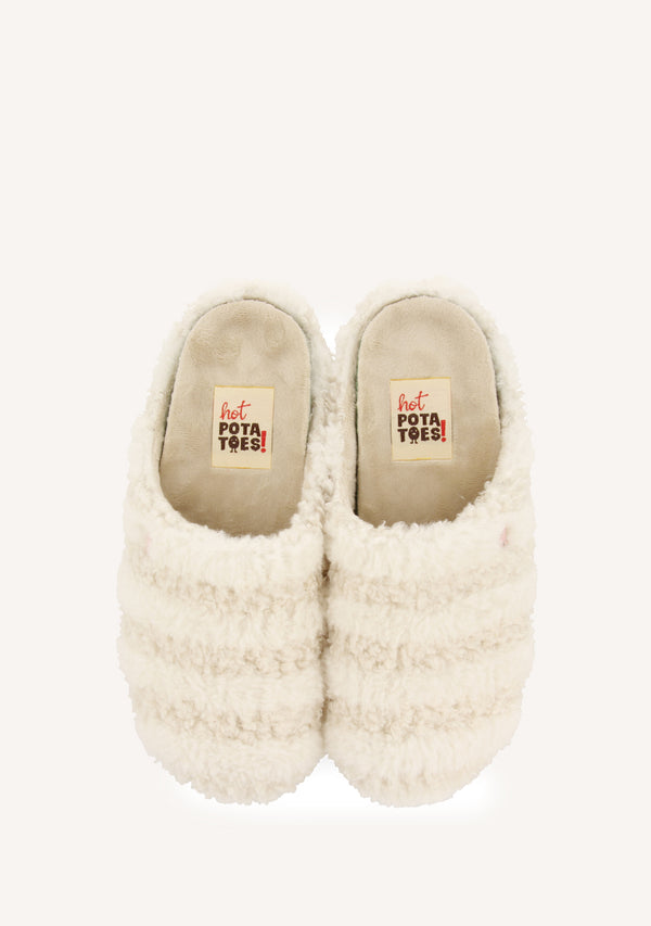 ZAPATILLAS DE CASA RAYAS PELO SKARUP