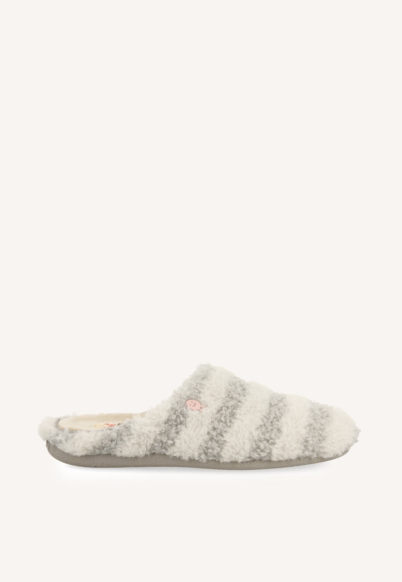 ZAPATILLAS DE CASA RAYAS PELO SKARUP