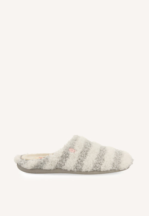 ZAPATILLAS DE CASA RAYAS PELO SKARUP