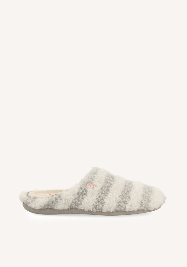 ZAPATILLAS DE CASA RAYAS PELO SKARUP