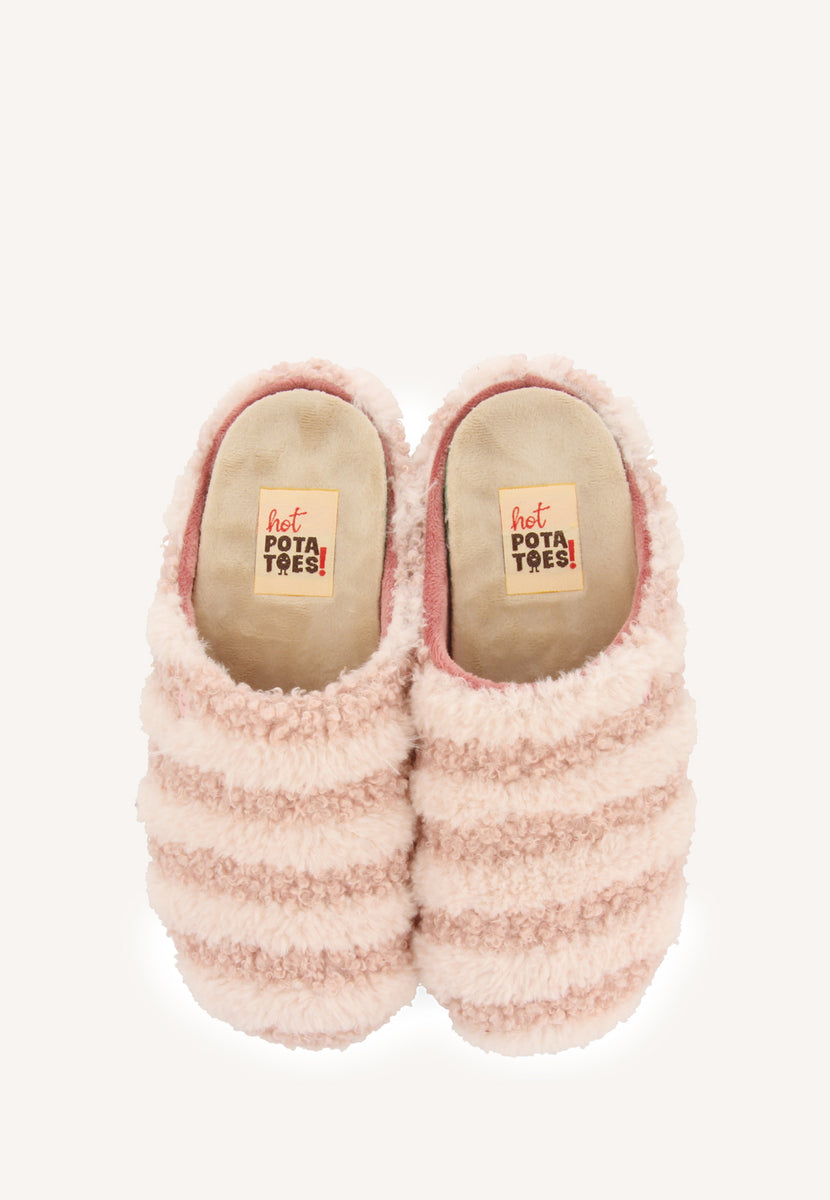 ZAPATILLAS DE CASA RAYAS PELO SKARUP
