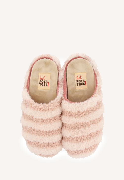 ZAPATILLAS DE CASA RAYAS PELO SKARUP
