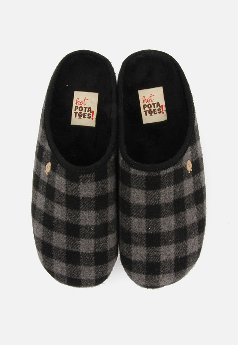 ZAPATILLAS DE CASA ESTAMPADO CUADROS SAVANNAH