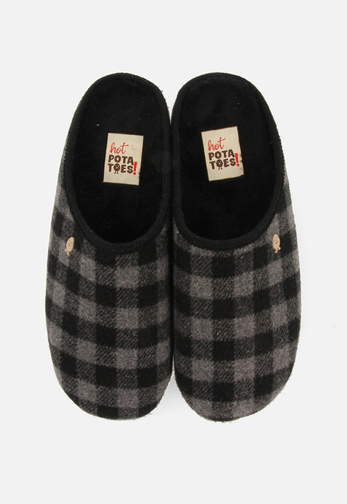 ZAPATILLAS DE CASA ESTAMPADO CUADROS SAVANNAH