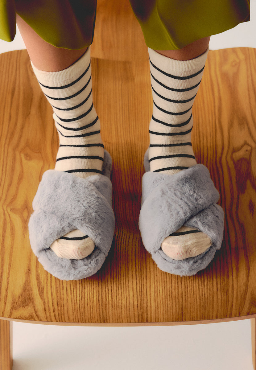 ZAPATILLAS DE CASA TIPO PALAS PELO MATTAWAN