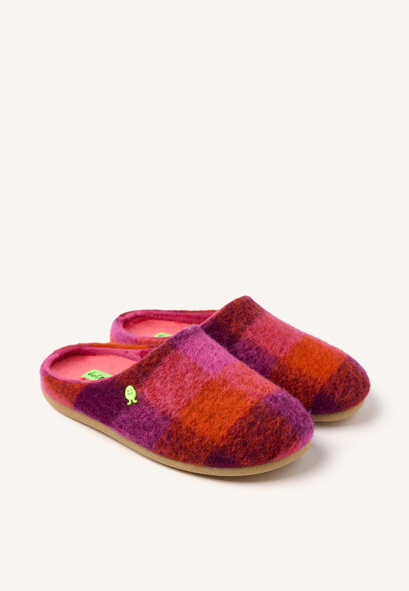 ZAPATILLAS DE CASA LANA CUADROS CORRELL