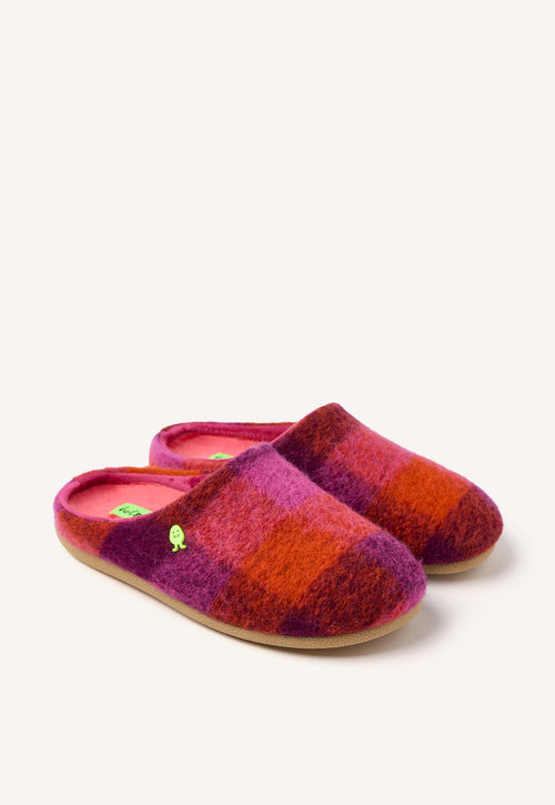 ZAPATILLAS DE CASA LANA CUADROS CORRELL