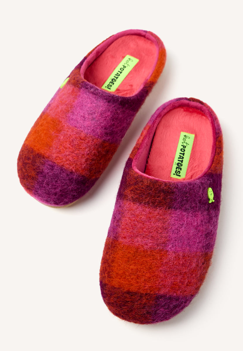 ZAPATILLAS DE CASA LANA CUADROS CORRELL