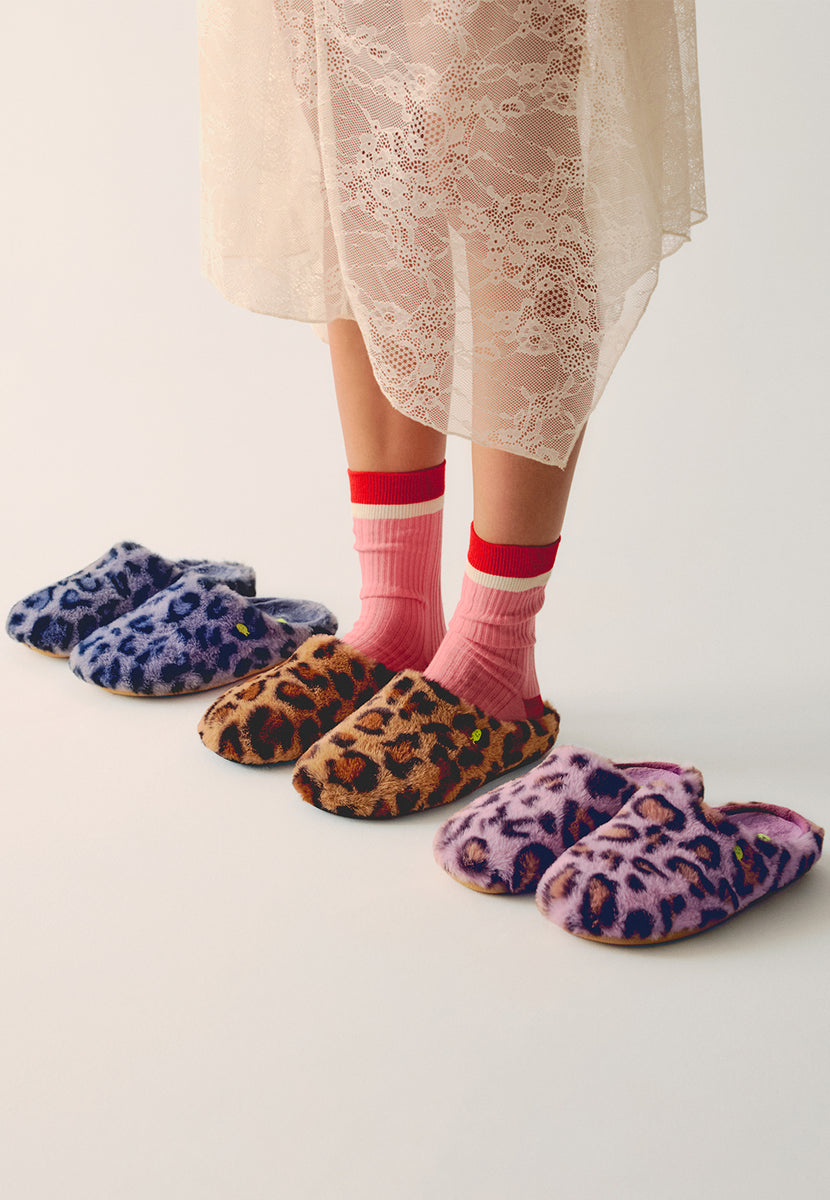 ZAPATILLAS DE CASA PELO LEOPARDO AUDUBON