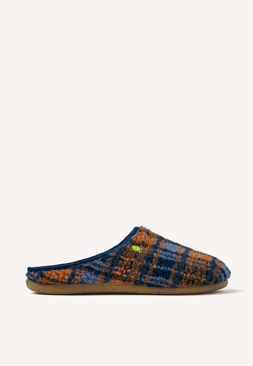 ZAPATILLAS DE CASA PELO BORREGUITO CUADROS GARVIN