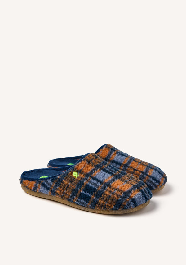 ZAPATILLAS DE CASA PELO BORREGUITO CUADROS GARVIN