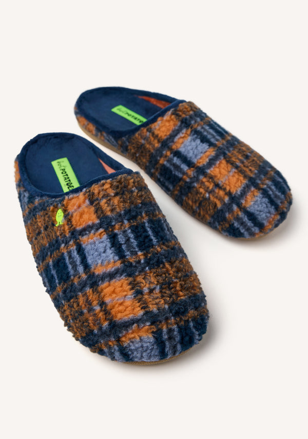 ZAPATILLAS DE CASA PELO BORREGUITO CUADROS GARVIN