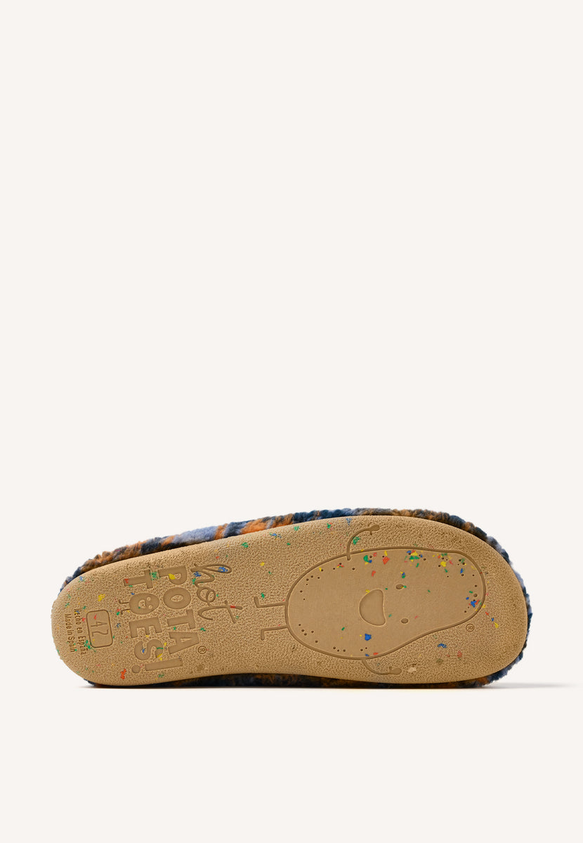 ZAPATILLAS DE CASA PELO BORREGUITO CUADROS GARVIN