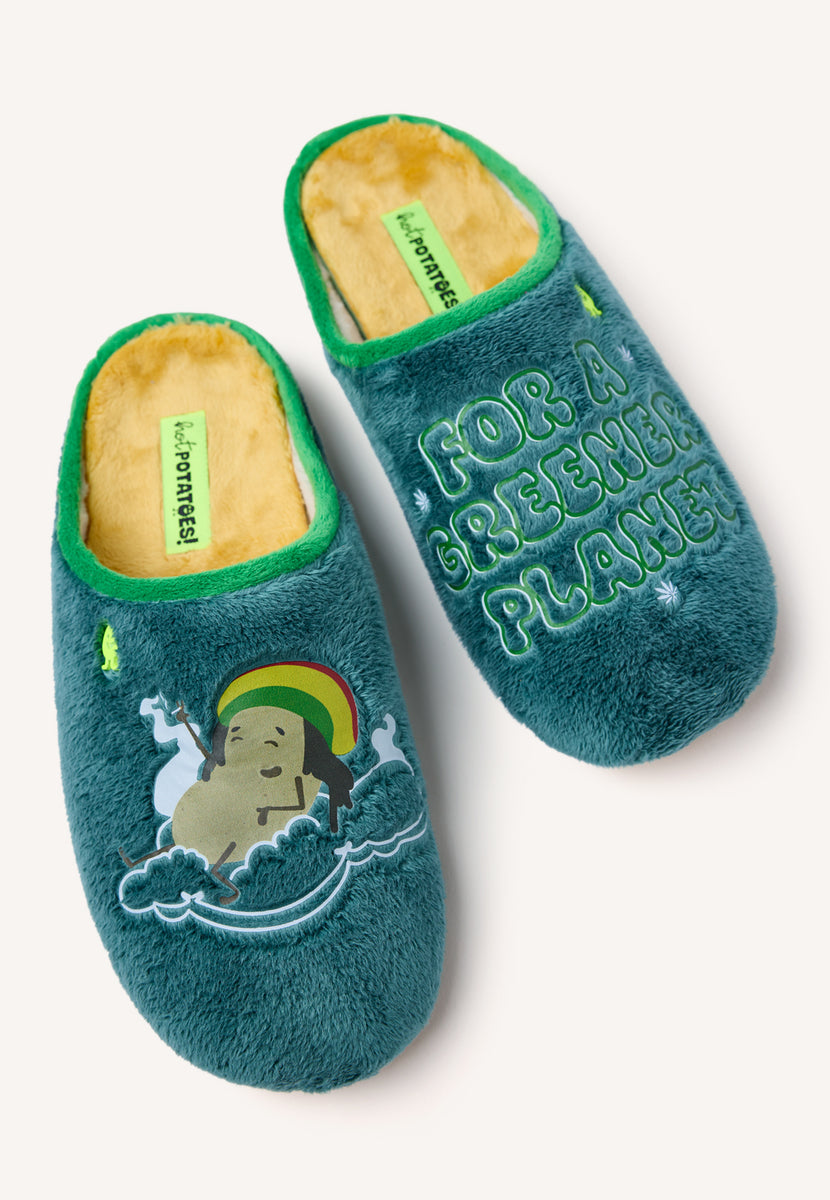 ZAPATILLAS DE CASA PELO DIBUJO Y FRASE SHAKOPEE