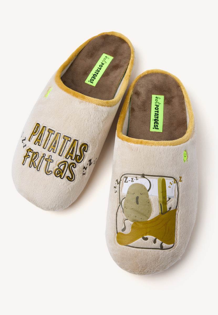 ZAPATILLAS DE CASA PELO DIBUJO Y FRASE NEWAYGO