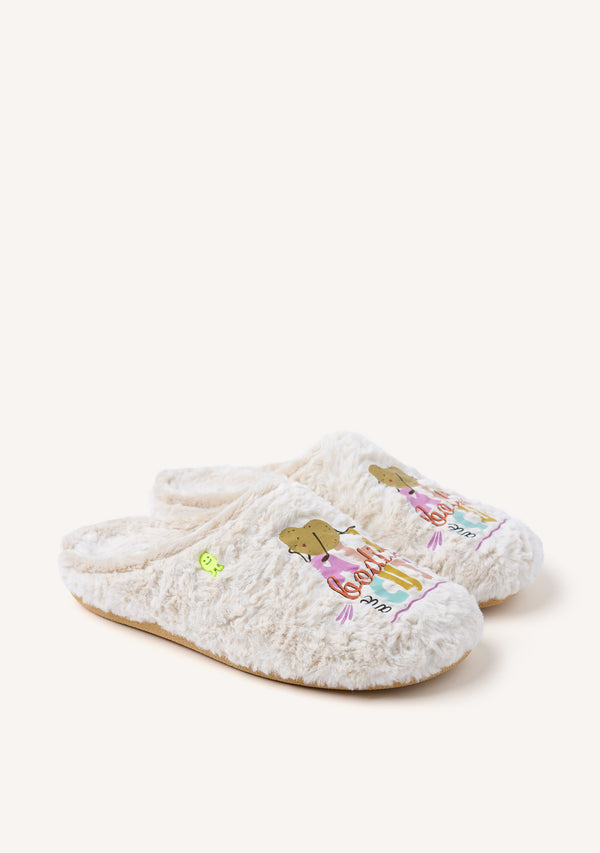 ZAPATILLAS DE CASA PELO FRASE PANCRAS