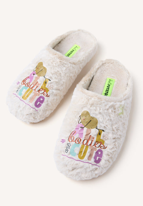 ZAPATILLAS DE CASA PELO FRASE PANCRAS