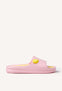 LEMON PRINT SLIDE SANDALS WACONIA