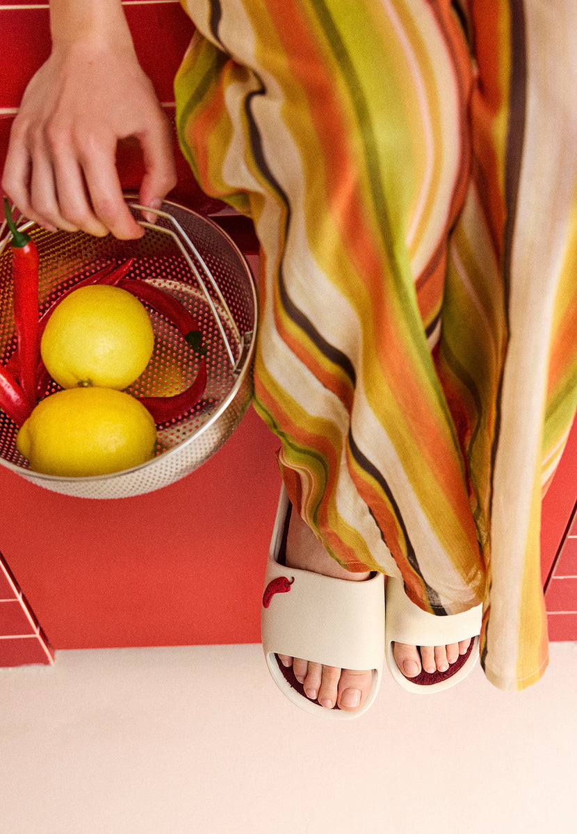 CHINELOS DE PALA ESTAMPA CHILLIES NAVARINO