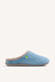 BLUE FUZZY HOUSE SLIPPERS