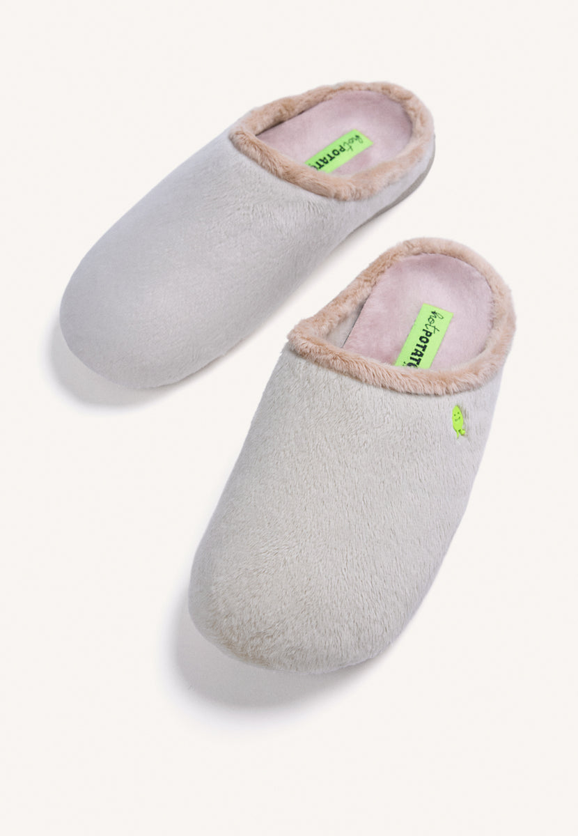 ZAPATILLAS DE CASA BEIGE PELO