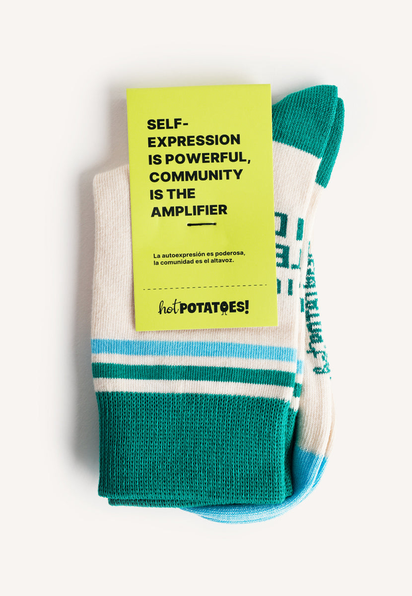 CALCETINES HOT POTATOES EN BLANCO Y VERDE